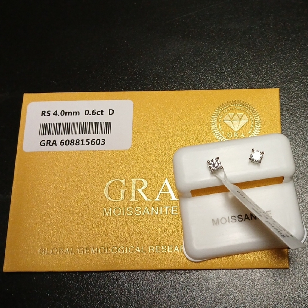 Elegant Silver Moissanite Earrings